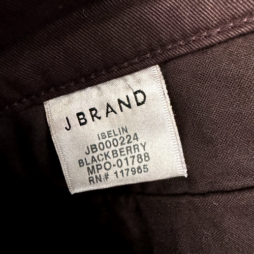 NWT J. Brand Iselin Corduroy Pants Size 27 / 4 Mid Rise Skinny Blackberry Red - Picture 12 of 14