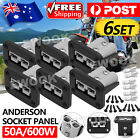 <!--F#f_0-->6X Anderson Plug Flush Mount 50Amp Mounting Bracket Panel Cover for Caravan<!--F/-->