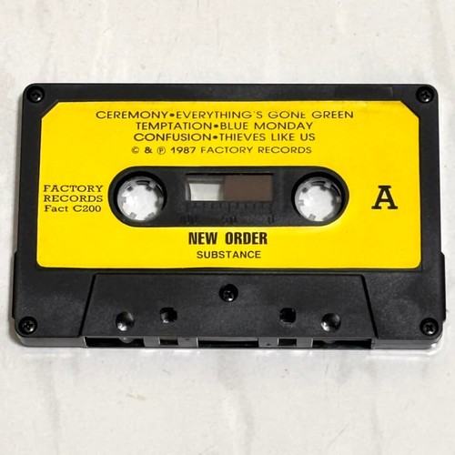 New Order 1987 Substance I Taiwan Edition YELLOW Cassette Tape with Promo Insert - Picture 3 of 5