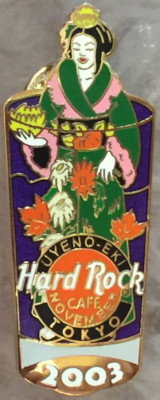 Hard Rock Cafe UYENO-EKI TOKYO 2003 SHOT GLASS Series PIN #11/12