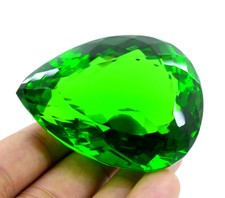 GIE Certified Natural Brazilian 500 Ct Pear Cut Best Green Topaz Loose Gemstone