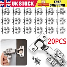 20 X Soft Close Kitchen Cupboard Cabinet Door Hinges Slow Shut Full overlay 35mm