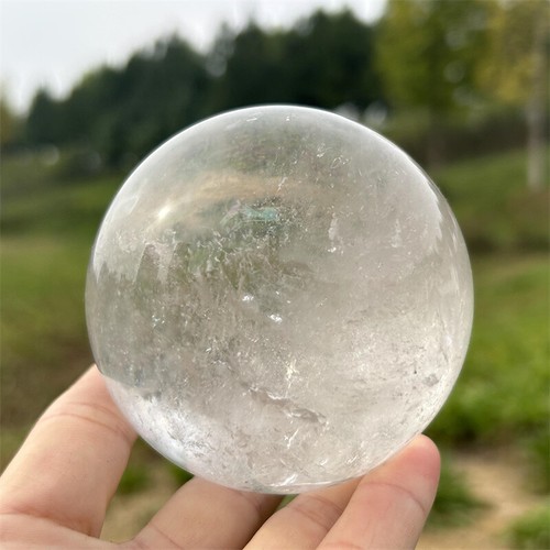 0,67 kg natürliche klare Quarzkugel Reiki Kristallkugel Dekor Urlaubsgeschenk XQ2915 - Bild 8 von 12