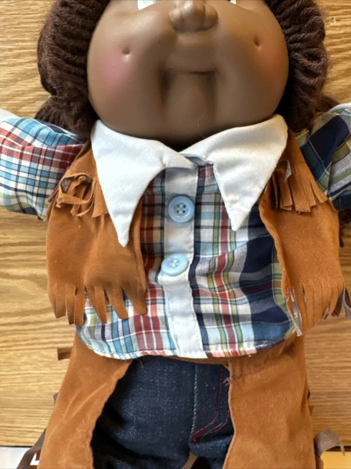De colección 1978-82 Cabbage Patch Niños Sheriff Vaca Niña Ojos Marrones. Sin sombrero, sin caja Foto 4 de 4
