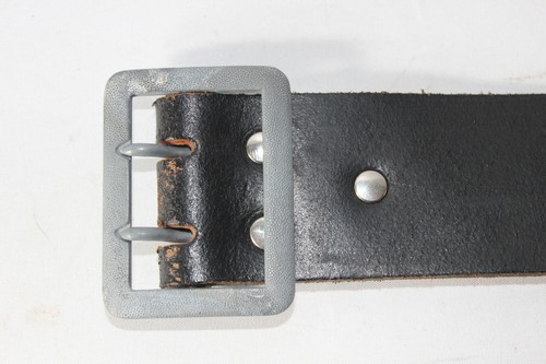Cintura Uomo Pelle 32" Nera Vintage Lavoro Esercito Militare Tedesco - Foto 4 di 15