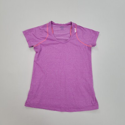 Reebok Shirt Womens Extra Small Purple Athletic Casual Comfort Gym Ladies