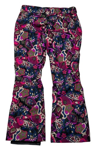 BOULDER GEAR INSULATED FLOWER POWER SKI SNOW PANTS WOMENS SIZE 12 - Picture 2 of 2