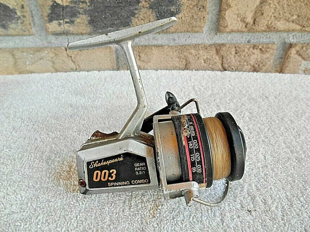 Vintage Shakespeare 003 Spinning Combo Reel 3.3:1 Gear Ratio BROKEN FOR  PARTS