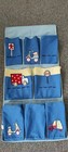 T/C Canvas Blue Patchwork Fabric Boys hanging Pocket organizer
