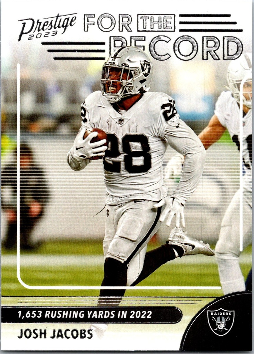 2023 Panini Prestige For The Record Josh Jacobs Las Vegas Raiders