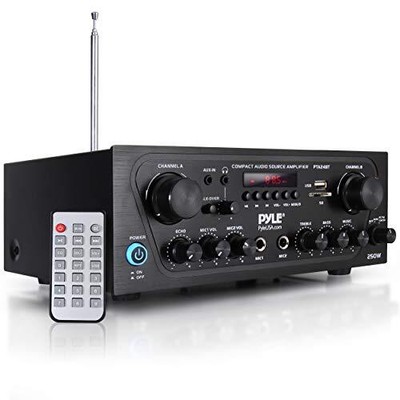 Pyle Upgraded Karaoke Bluetooth Channel Home Audio Sound Power Black 