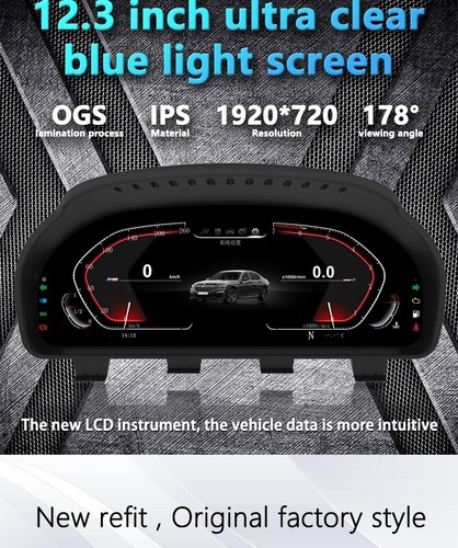 12.3'' Speedometer Digital Instrument Cluster Dashboard Display for BMW F10 E70 - Bild 6 von 15