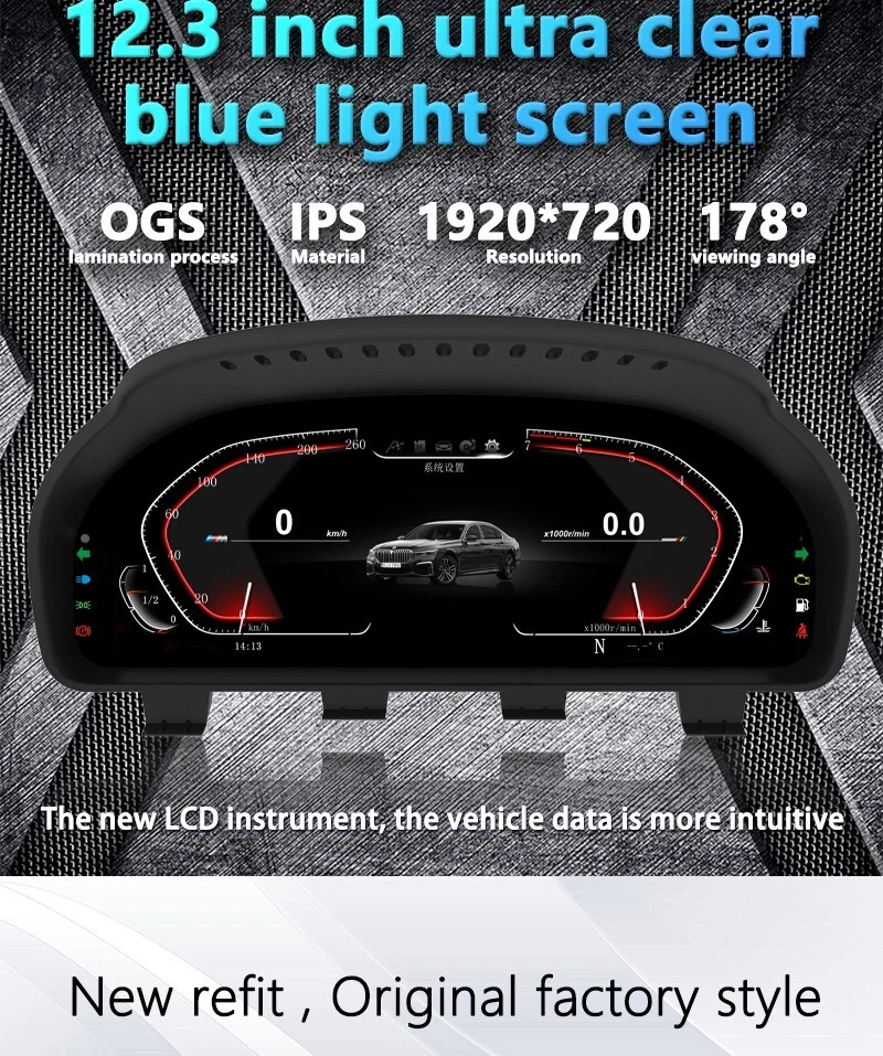 Painel de instrumentos digital velocímetro painel display para BMW X3-X7 12,3"" - Imagem 3 de 4