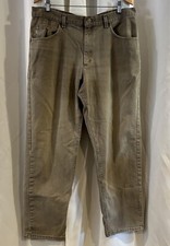 Vintage LL Bean Jeans 40X32 Brown Double L Natural Fit Leather Tab Made in USA