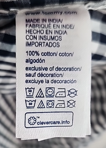 Tommy Hilfiger Camisa Manga Larga A Cuadros Negra Blanca Calce Clásico Para Hombre Nueva con Etiquetas, Talla S - Imagen 12 de 12