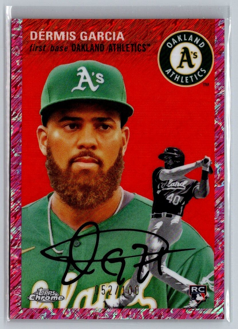 2023 Topps Chrome Platinum Toile Fuchsia Refractor Dérmis Garcia RC #42 /100