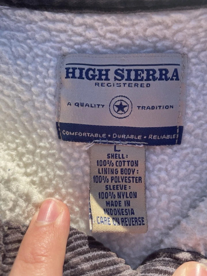 Jaqueta Vintage High Sierra com Botões Marrom/Branco Tamanho G - Imagem 3 de 4