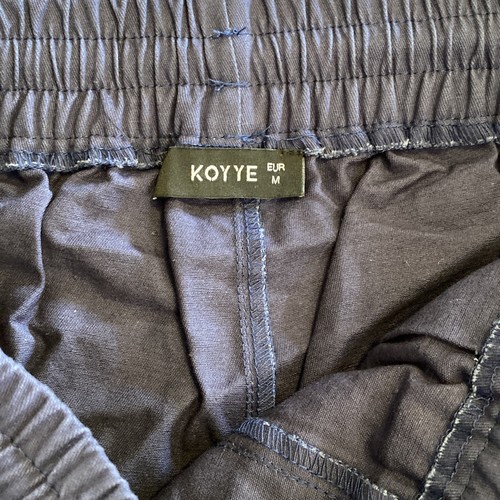Pantalones Koyye para hombre Eur M azul marino bolsillos de carga elásticos diadema moda bonitos - Imagen 11 de 12
