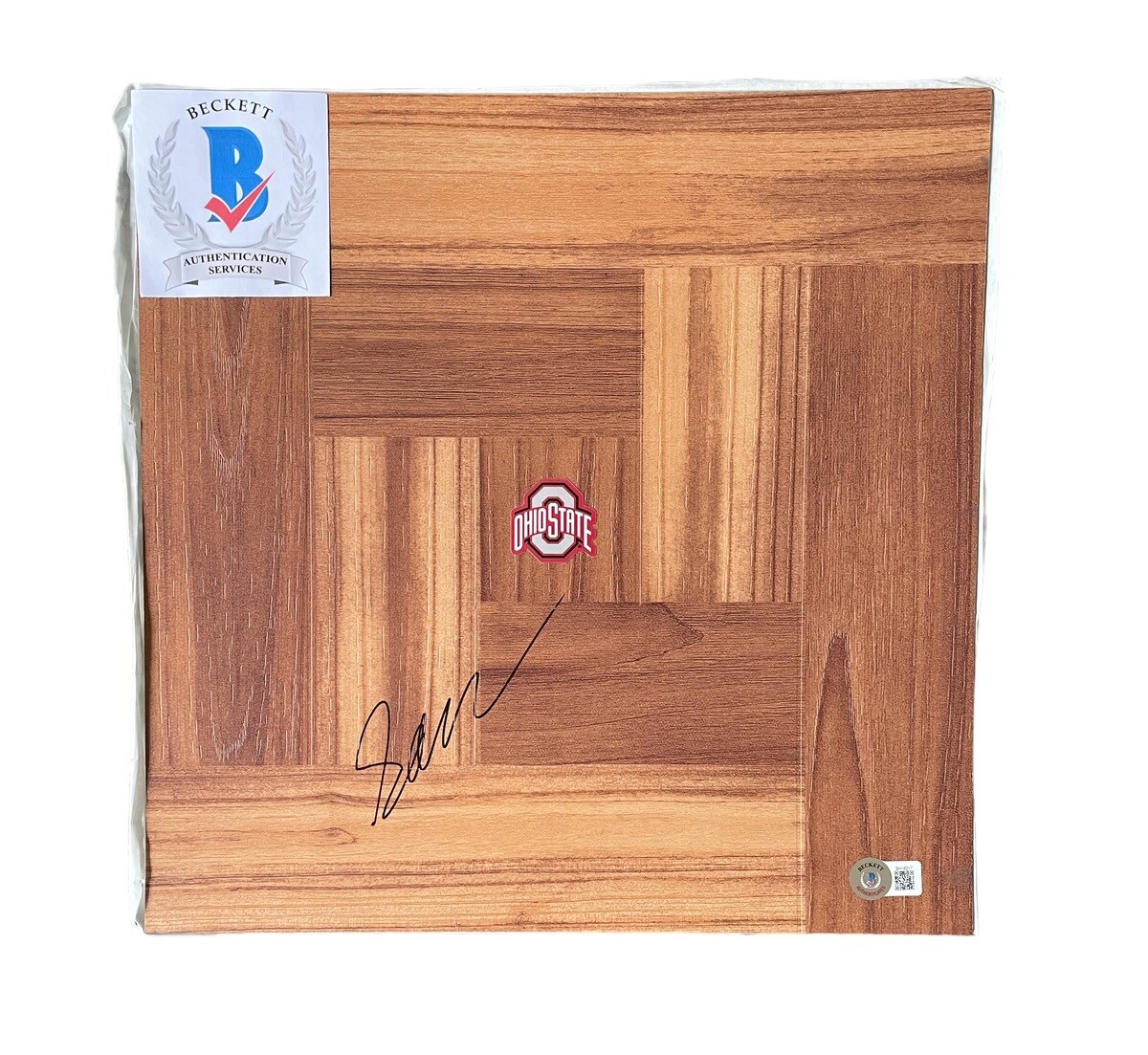 Sean Stewart Autographed Signed Ohio State Buckeyes Floorboard Basketball Auto 