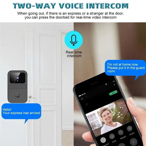 Smart Wireless WiFi Doorbell Intercom Video Camera Door Ring Bell Chime Security - Picture 3 of 17