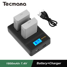 2X 1800mAh Battery LP-E5+Charger For Canon EOS 1000D 450D 500D Rebel T1i XS XSi
