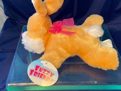 Fuzzy Friends Easter Bunny Rabbit Laying Stuffed Animal Toy Plush 9" Brown Tan - Picture 2 of 6