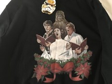 Image of Star Wars Christmas sweatshirt, back, size Medium, brand new with tags