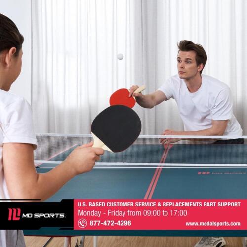 Tavolo da tennis da interno 4 pezzi taglia media design compatto resistente all'acqua - Foto 12 di 12