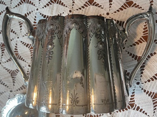 Antique Victorian Philip Ashberry silver plate coffee set, pot sugar bowl jug - Picture 13 of 14