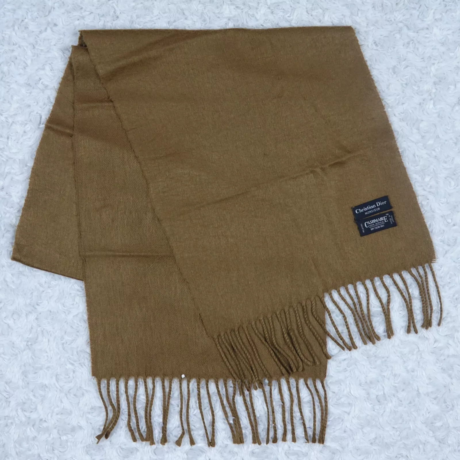 Foulards écharpes en laine marron K425 CHRISTIAN DIOR 11