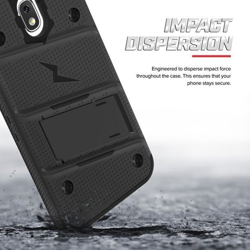 Zizo Bolt Galaxy Amp Prime Rugged Holster Belt Clip Phone Case W/ Tempered Glass - Picture 6 of 12
