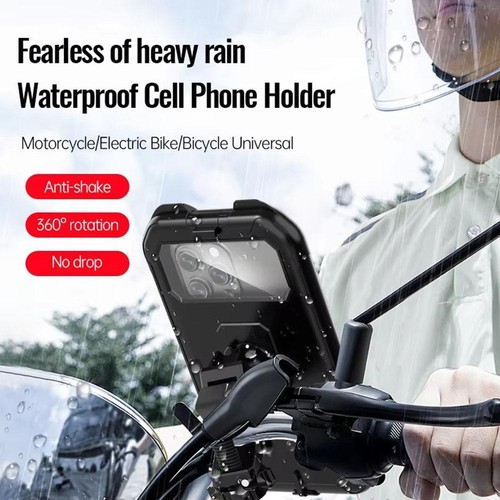 Waterproof Bike Mobile Phone Holder Universal Bicycle GPS 360° Adjustable D3P7 - Zdjęcie 5 z 16