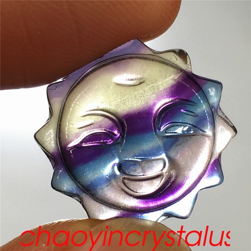 Mini calavera solar de fluorita natural de cuarzo tallada en cristal gema curativa de Reiki 5 piezas - Imagen 9 de 12