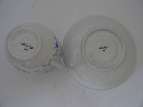 Arzberg Blaublüte Kaffeegedeck 2 teilig Tasse D 8, H 6,8 Volumen 200 ml 2 Stück - Bild 3 von 3