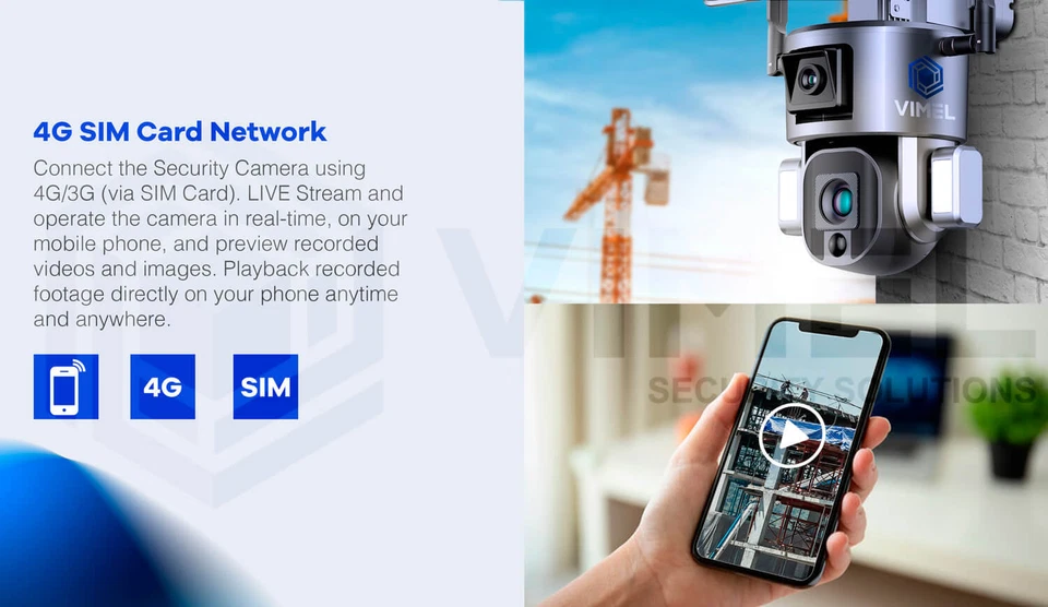 4G Dual Security Camera 64GB Solar LIVE SIM Card ULTRA HD 4K Human AI Detection - Image 2 of 4