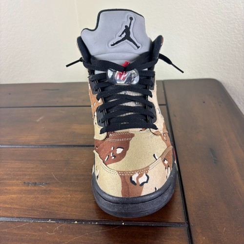 Supreme x Air Jordan 5 Retro Desert Camo 2015 - Size 10.5 - 824371 201 - Picture 4 of 24