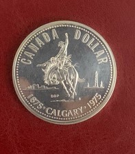 Dollaro Canadese Argento Calgary 1875/1975 Eccellente. Gr.23,48
