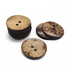 10 pcs Natural Coconut Shell Buttons 2 Inch 50MM Large Coconut Buttons for Se...