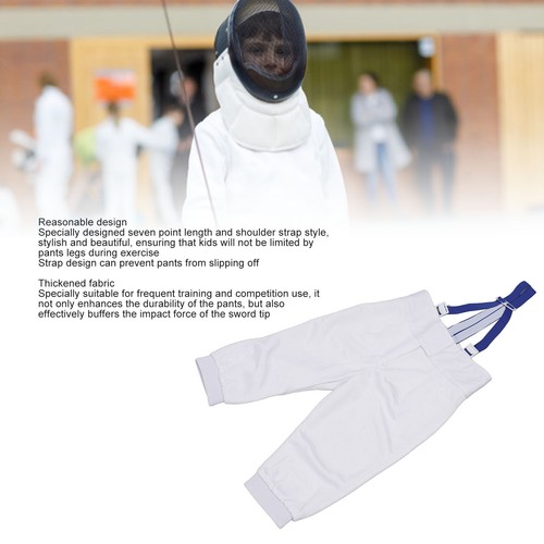 Kids Foil Fencing Pants Kids Fencing Pants Comfortable Adjustable Fit For - Picture 6 of 12