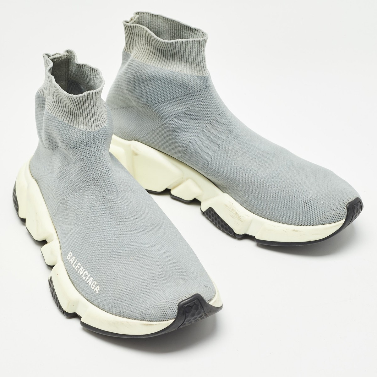 スニーカー Balenciaga Speed Trainer Grey Balenciaga Speed Trainer Clear Sole Grey Men's - 607544