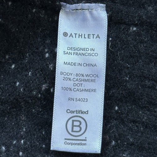 Athleta Black Wool Cashmere Sweater Bayshore Turtleneck Tunic Womens Size Medium - Picture 12 of 18