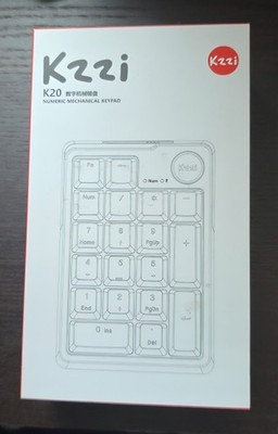 KZZI K20 Macro Keypad Wireless Numeric Number Keypad Programming Custom Knob9465
