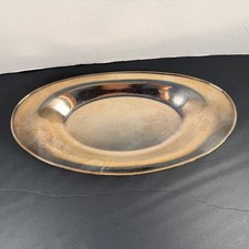 Vintage Silver Plated Oval Serving Platter Tr...