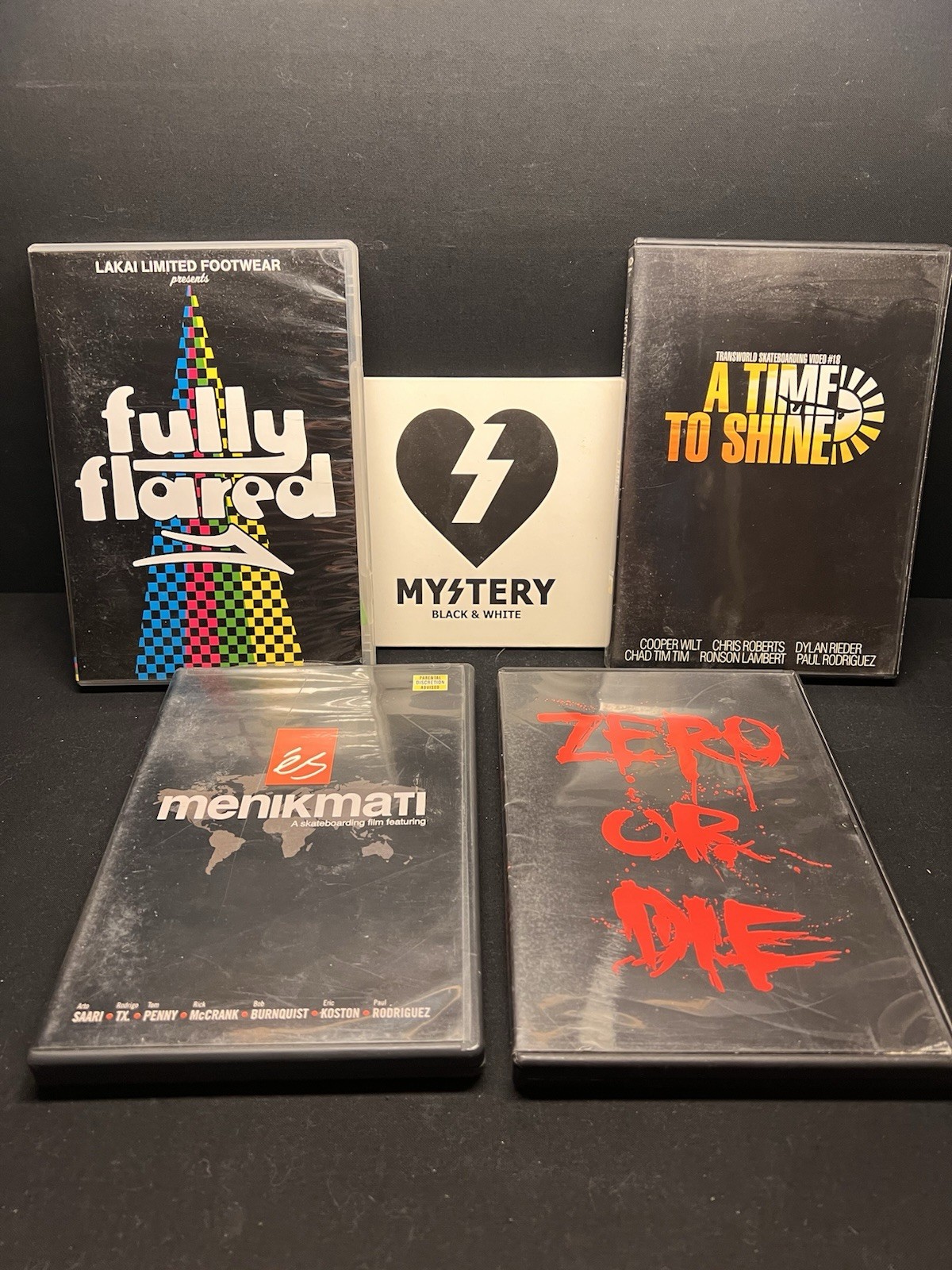 Skateboard Videos-5 DVD Lot -Transworld,Zero,Lakai,Es,Myster