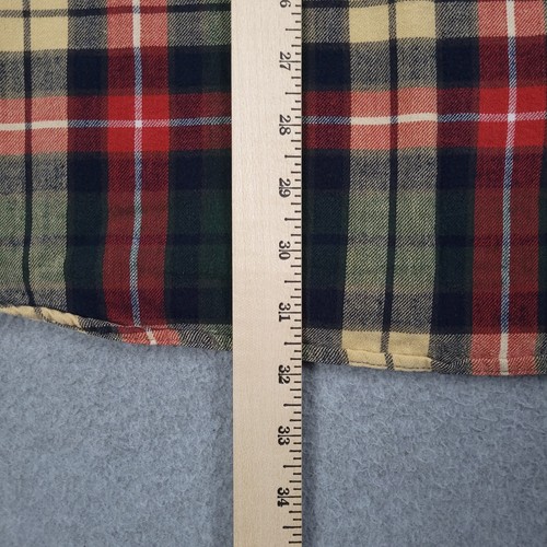 Vintage LL Bean Shirt Men XL Tall Colorful Plaid Cotton Flannel 90s Made in USA - Picture 7 of 8