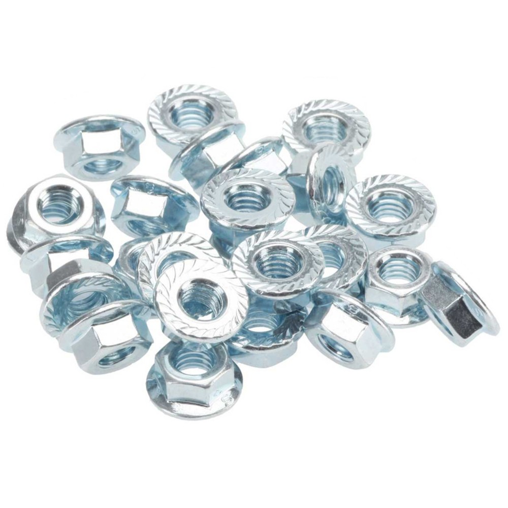 RFX M6 Flanged Nuts - Pack of 25 for Motorcycle Spare Parts Accessories