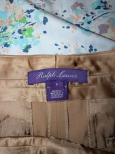 Luxury Ralph Lauren Purple Label Tan Wide Leg...
