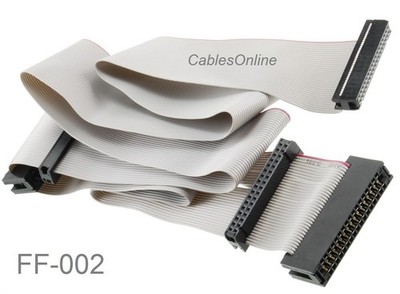 36'' Universal 34-Pin Floppy Drive Ribbon Cable for 3.5'' and/or 5.25'' Drives
