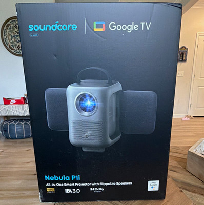 soundcore Nebula P1i Google TV 1080p DLP 380 ANSI Portable Wi-Fi BT HDMI