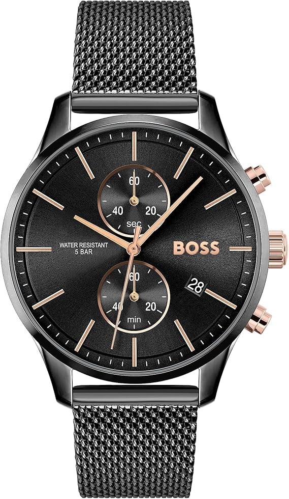Montre Boss chronographe de 42 mm idéale pour affirmer son style en réunion d'affaires